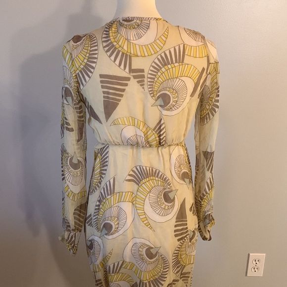 [ANTIK BATIK] Pattern Beaded Silk Maxi Dress - Size Small - Picture 5 of 6